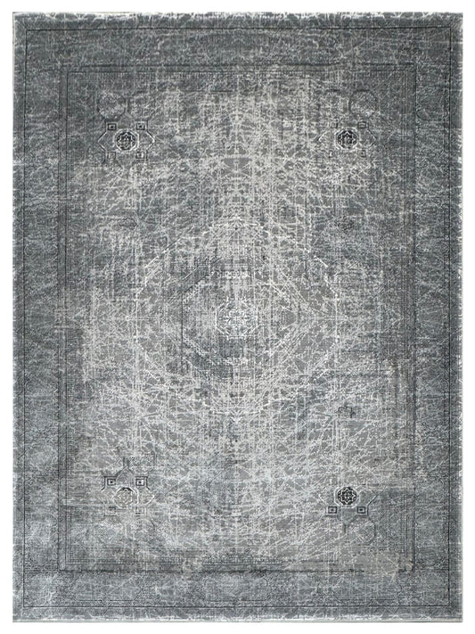 Artisan Venetian  Grey Black Contemporary Machinemade Rug