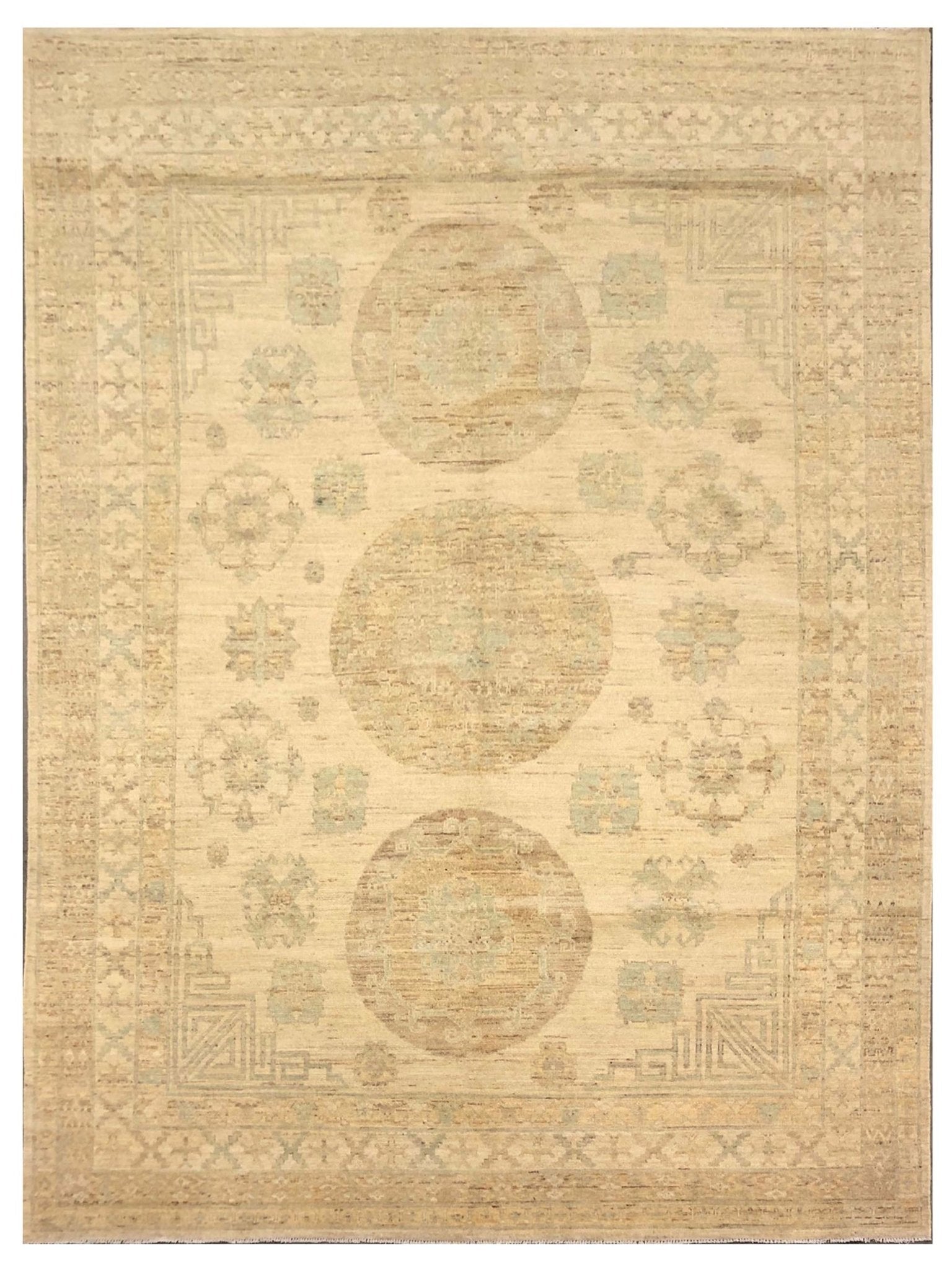 Artisan Sarah Vintage Gold Transitional Knotted Rug - Rugs - Artisan - Atlanta Designer Rugs