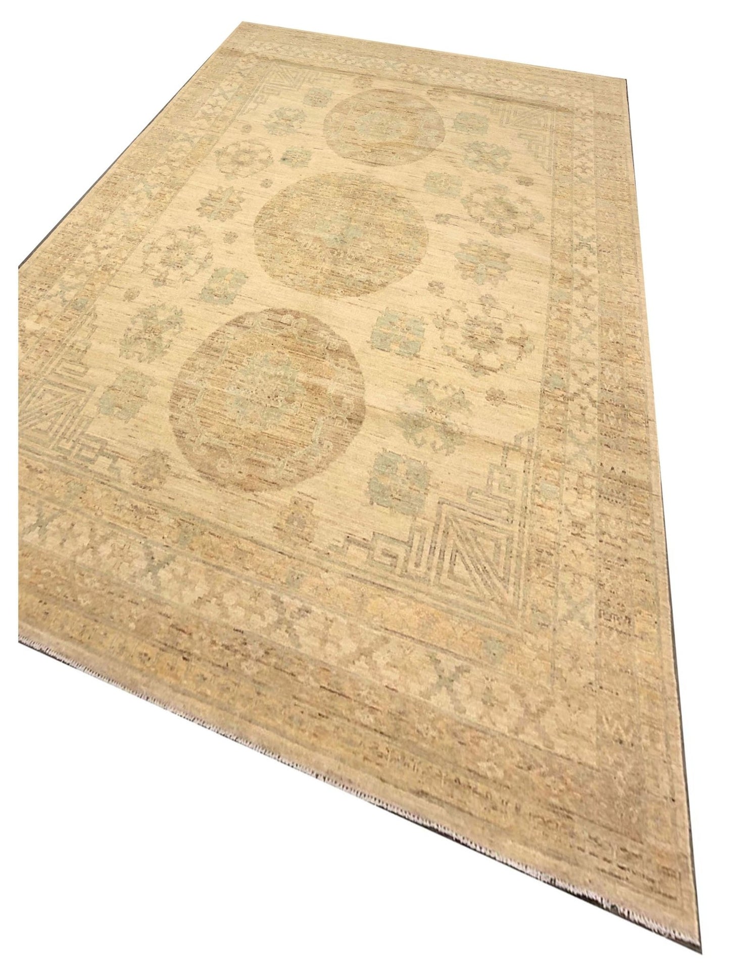 Artisan Sarah Vintage Gold Transitional Knotted Rug - Rugs - Artisan - Atlanta Designer Rugs