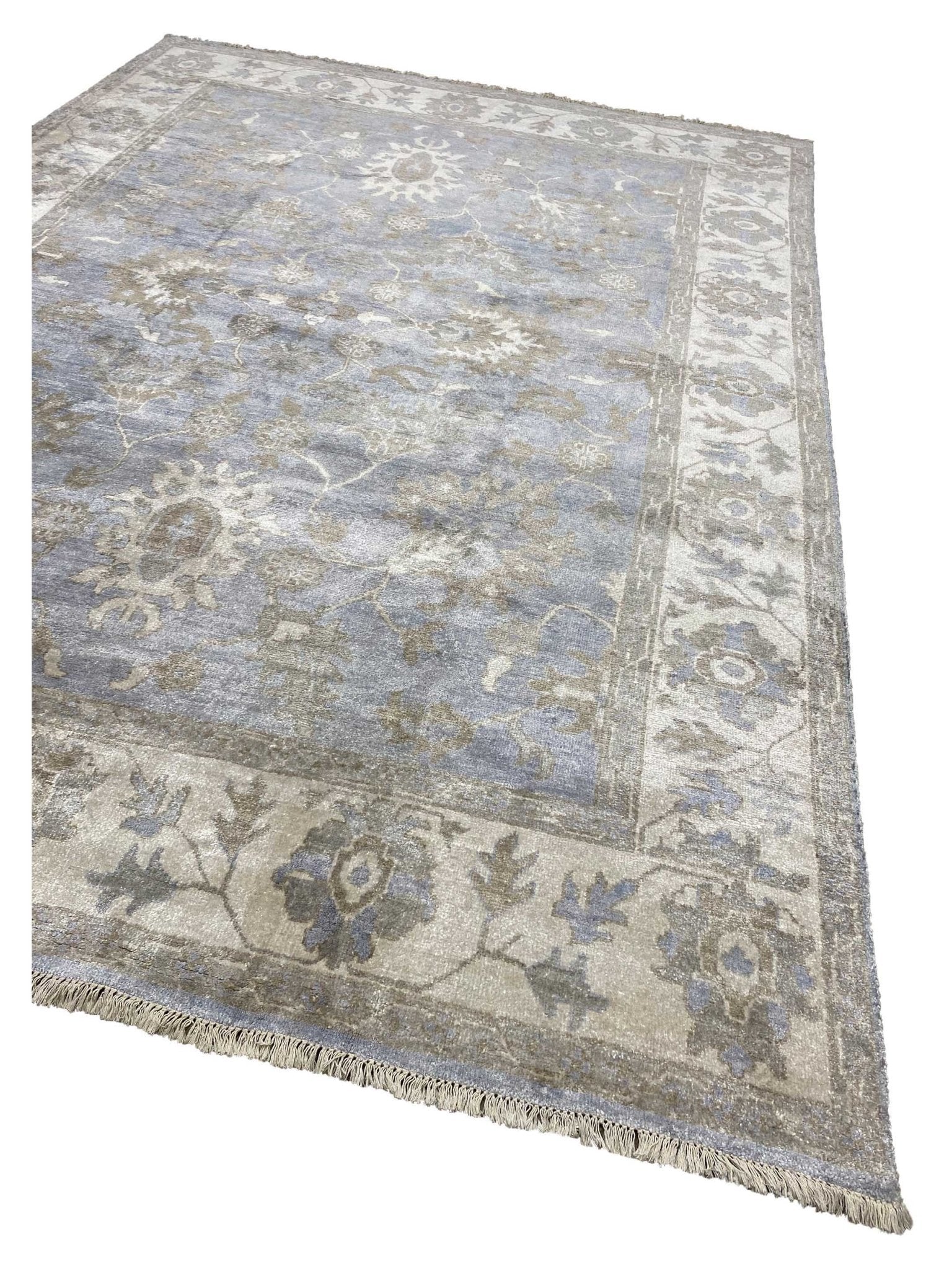 Artisan Uma Silver Traditional Knotted Rug - Rugs - Artisan - Atlanta Designer Rugs