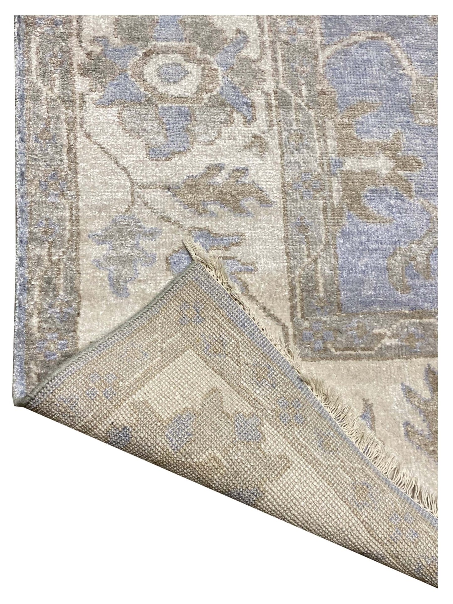 Artisan Uma Silver Traditional Knotted Rug - Rugs - Artisan - Atlanta Designer Rugs