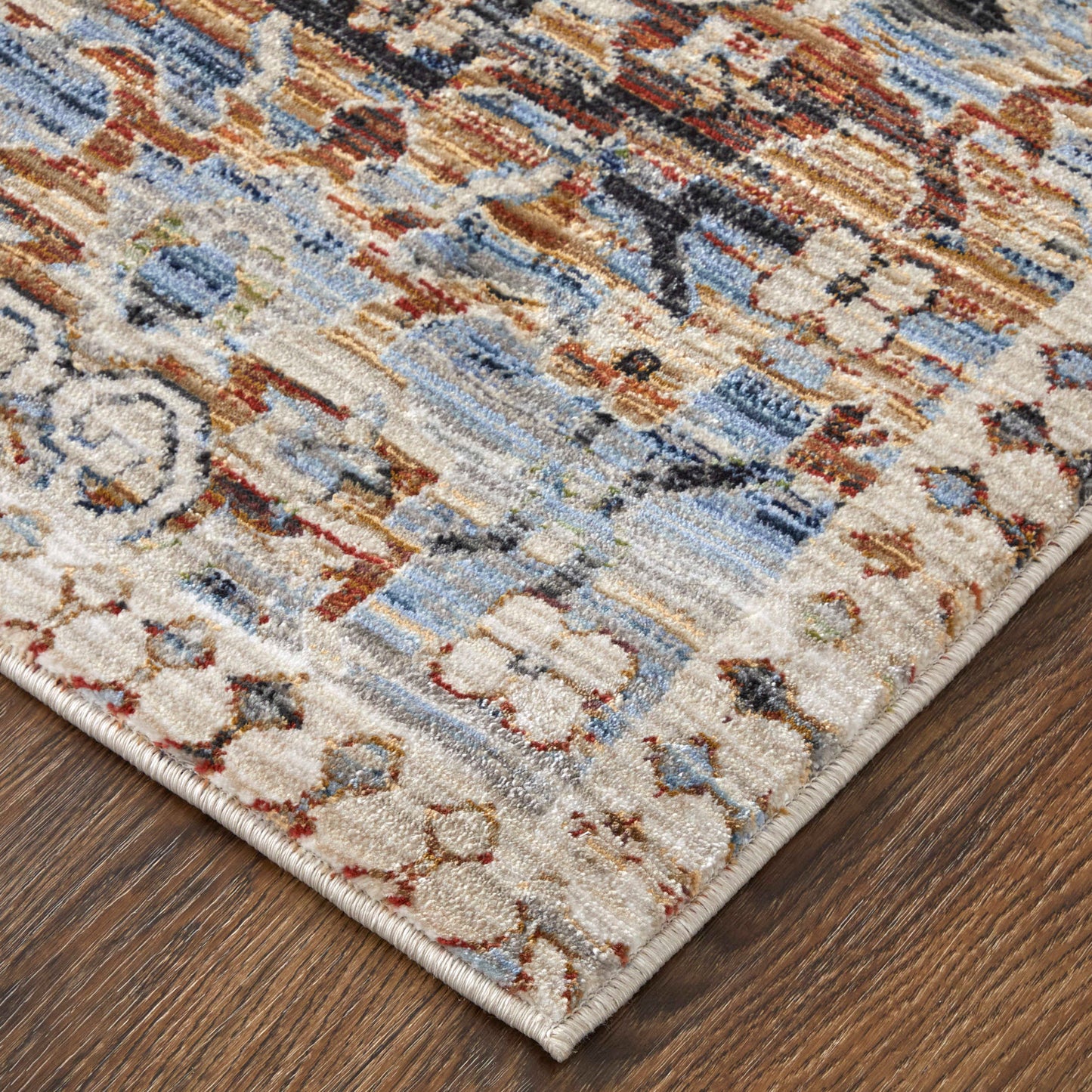 Feizy Melrose 39NZF Ivory Rust Transitional/Bohemian & Eclect Machinemade Rug - Rugs - Feizy - Atlanta Designer Rugs