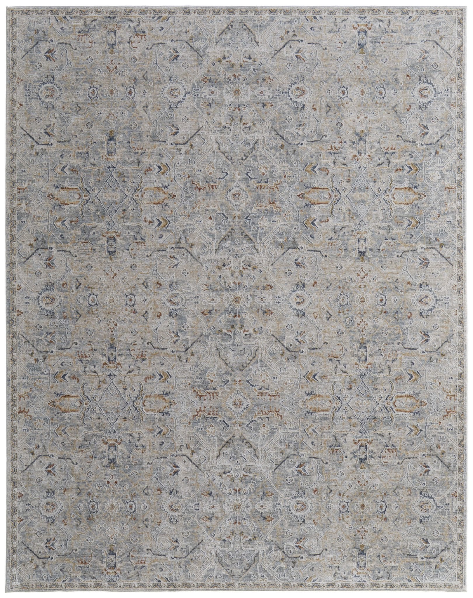 Feizy Pasha 39M6F Ivory Multi Transitional/Bohemian & Eclect Machinemade Rug - Rugs - Feizy - Atlanta Designer Rugs