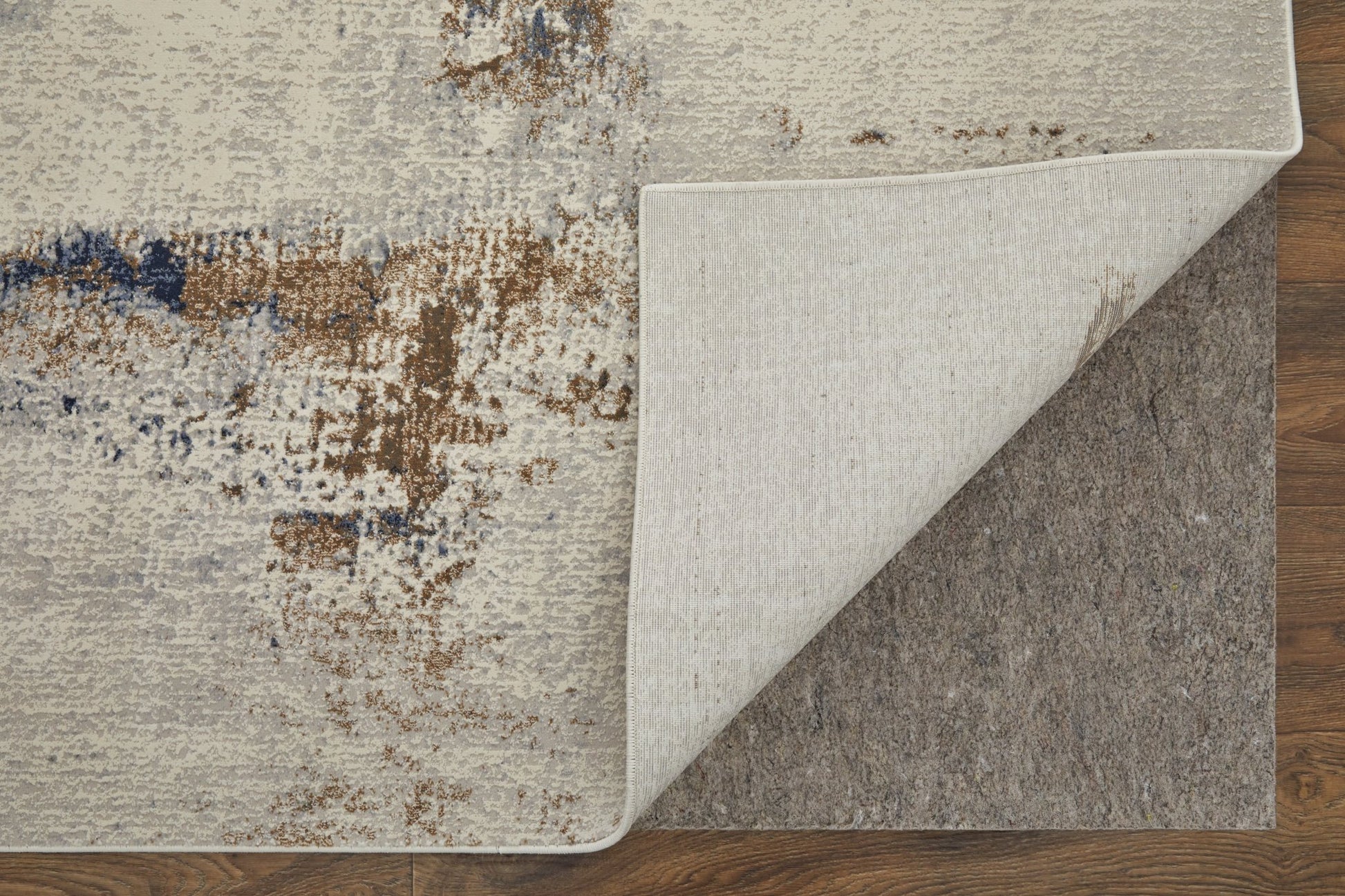 Feizy Clio 39LXF Ivory Blue Modern/Bohemian & Eclectic/Cas Machine Woven Rug - Rugs - Feizy - Atlanta Designer Rugs