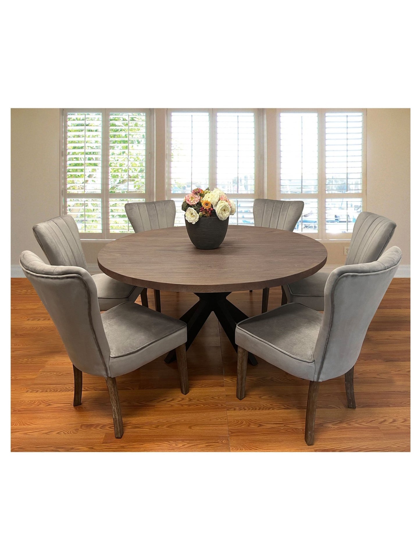 Eclectic Home Dining Table Braxton 60 Iron Round Table - Furnitures - Eclectic Home - Atlanta Designer Rugs