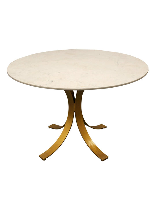 Eclectic Home Dining Table Lawrence 48 Brass Round - Furnitures - Eclectic Home - Atlanta Designer Rugs