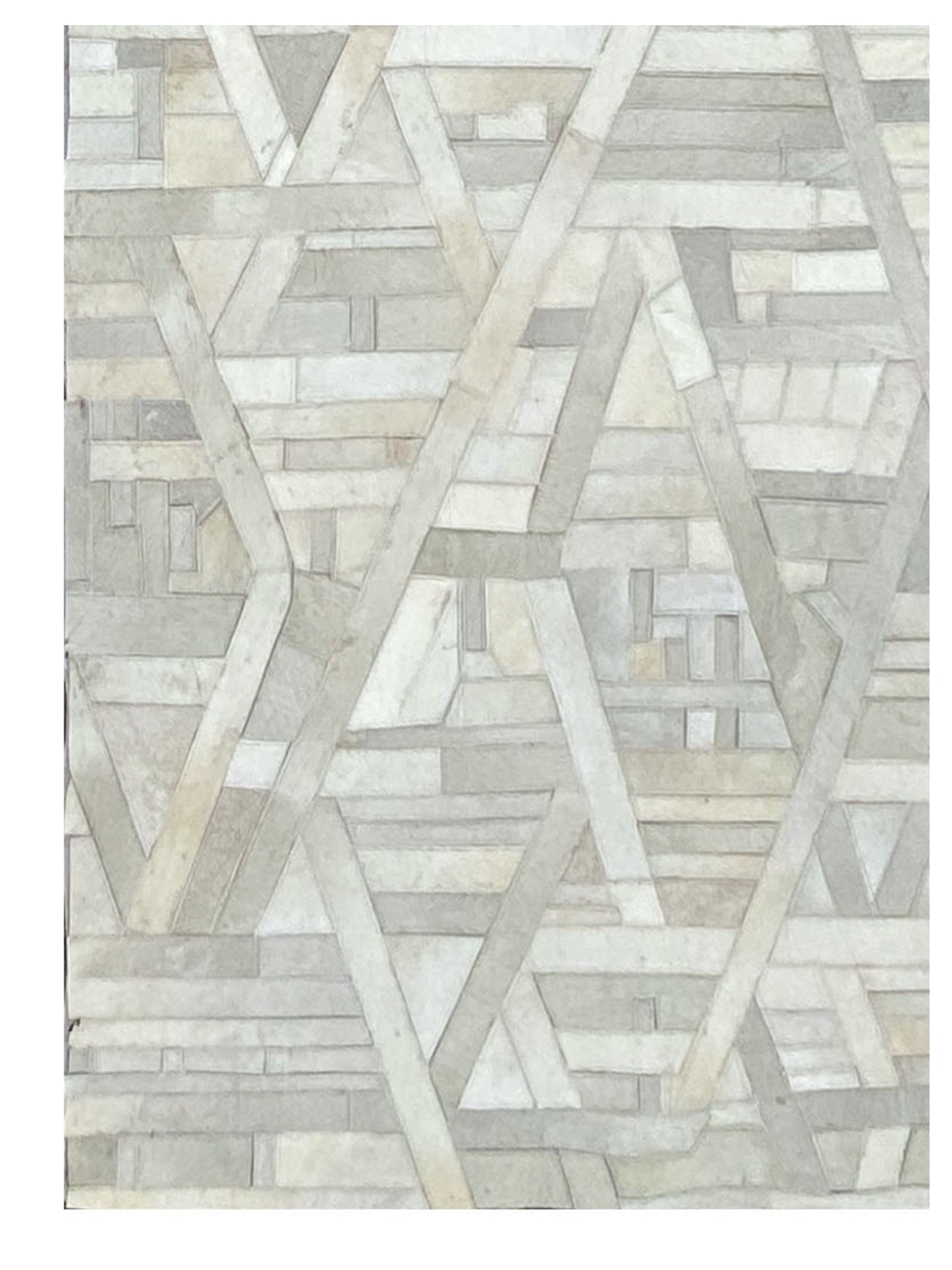 Artisan Olivia  White Ivory Modern Crafted Rug