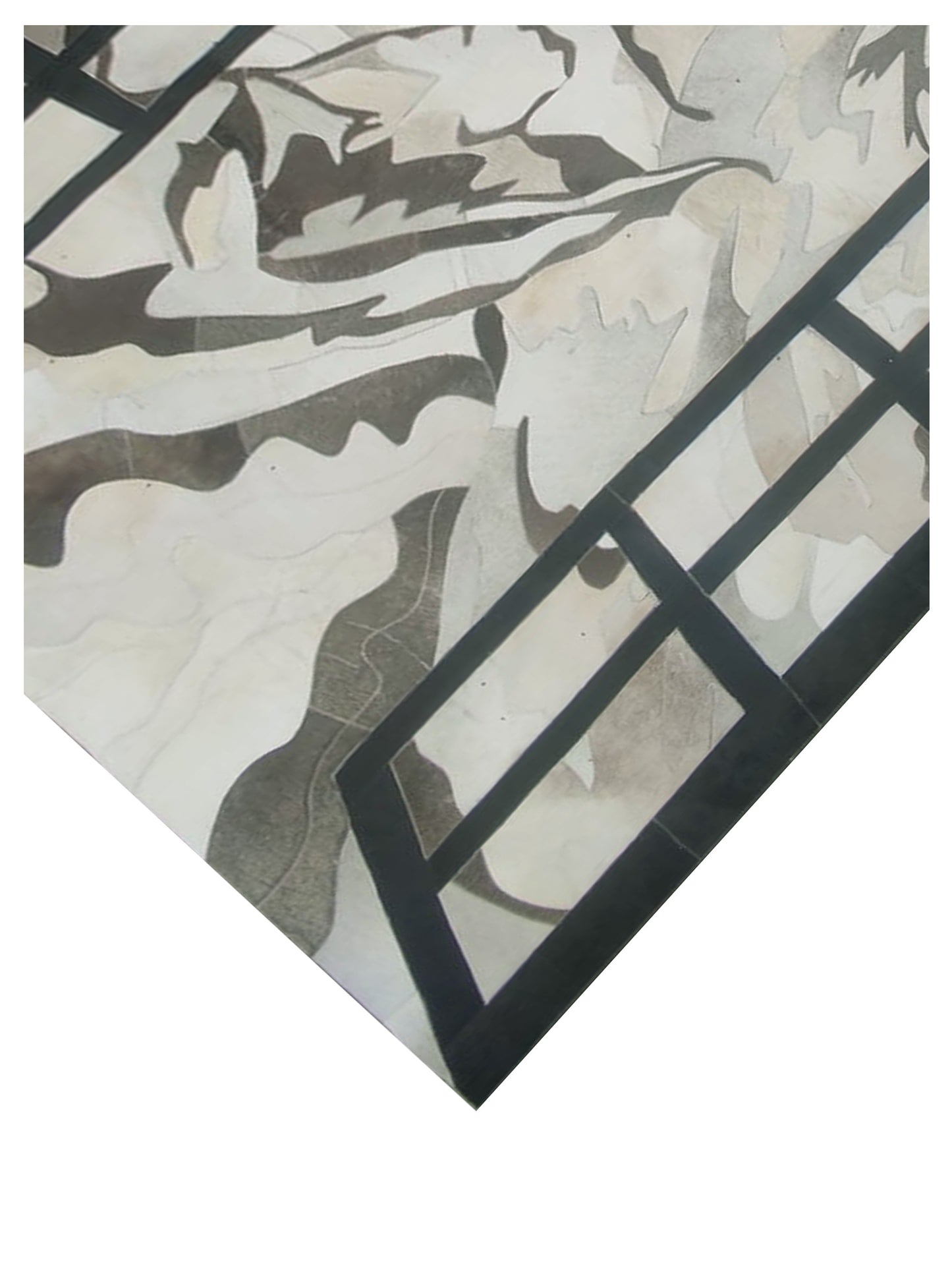 Artisan Olivia  White Grey Modern Crafted Rug