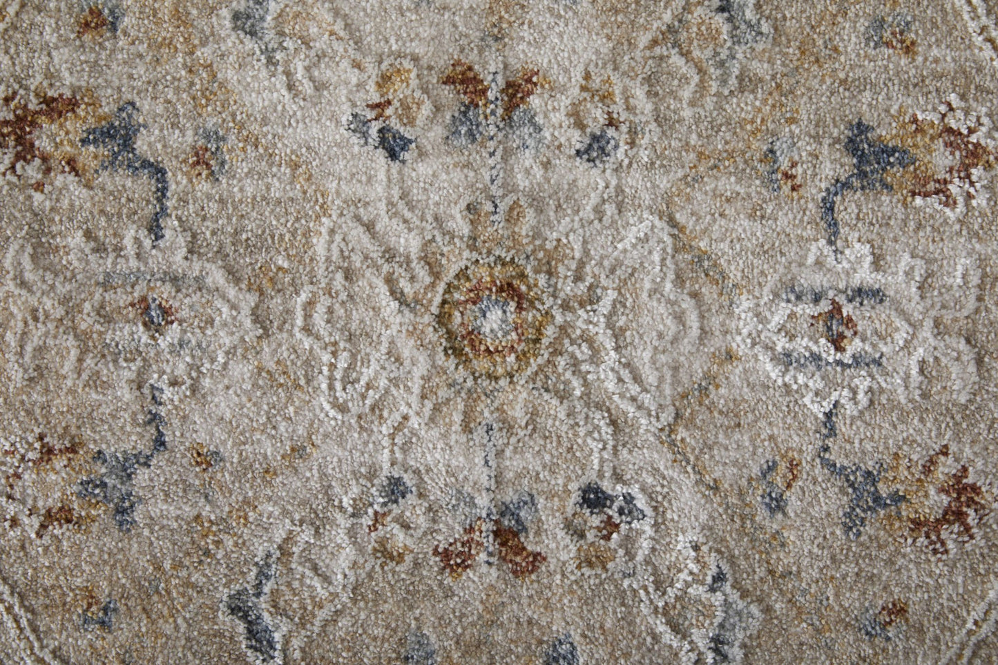 Feizy Pasha 39M6F Beige Blue Transitional/Bohemian & Eclect Machinemade Rug - Rugs - Feizy - Atlanta Designer Rugs