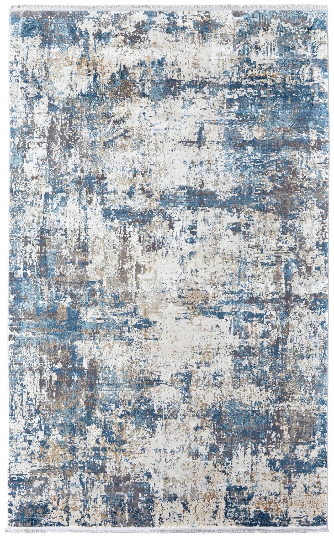 Feizy Cadiz 3891F Blue Ivory Modern/Industrial/Luxury & Gla Machine Woven Rug - Rugs - Feizy - Atlanta Designer Rugs