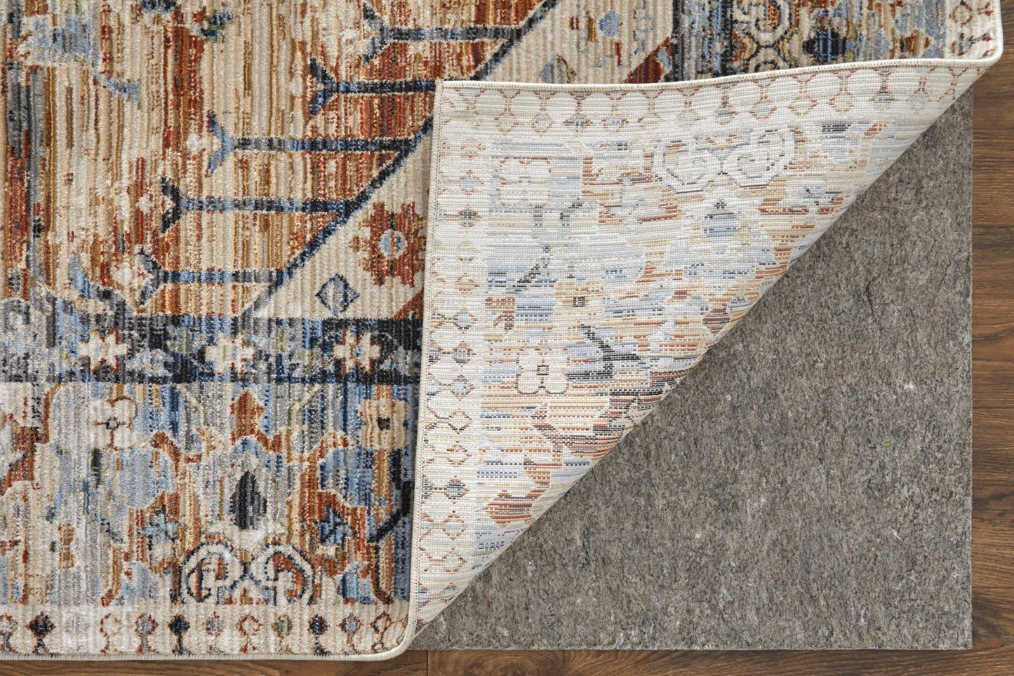 Feizy Melrose 39NZF Ivory Rust Transitional/Bohemian & Eclect Machinemade Rug - Rugs - Feizy - Atlanta Designer Rugs