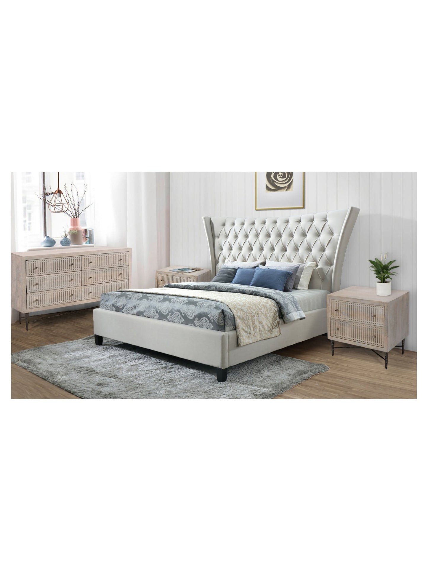 Eclectic Home Bed Alexandria Limestone Beige - Furnitures - Eclectic Home - Atlanta Designer Rugs