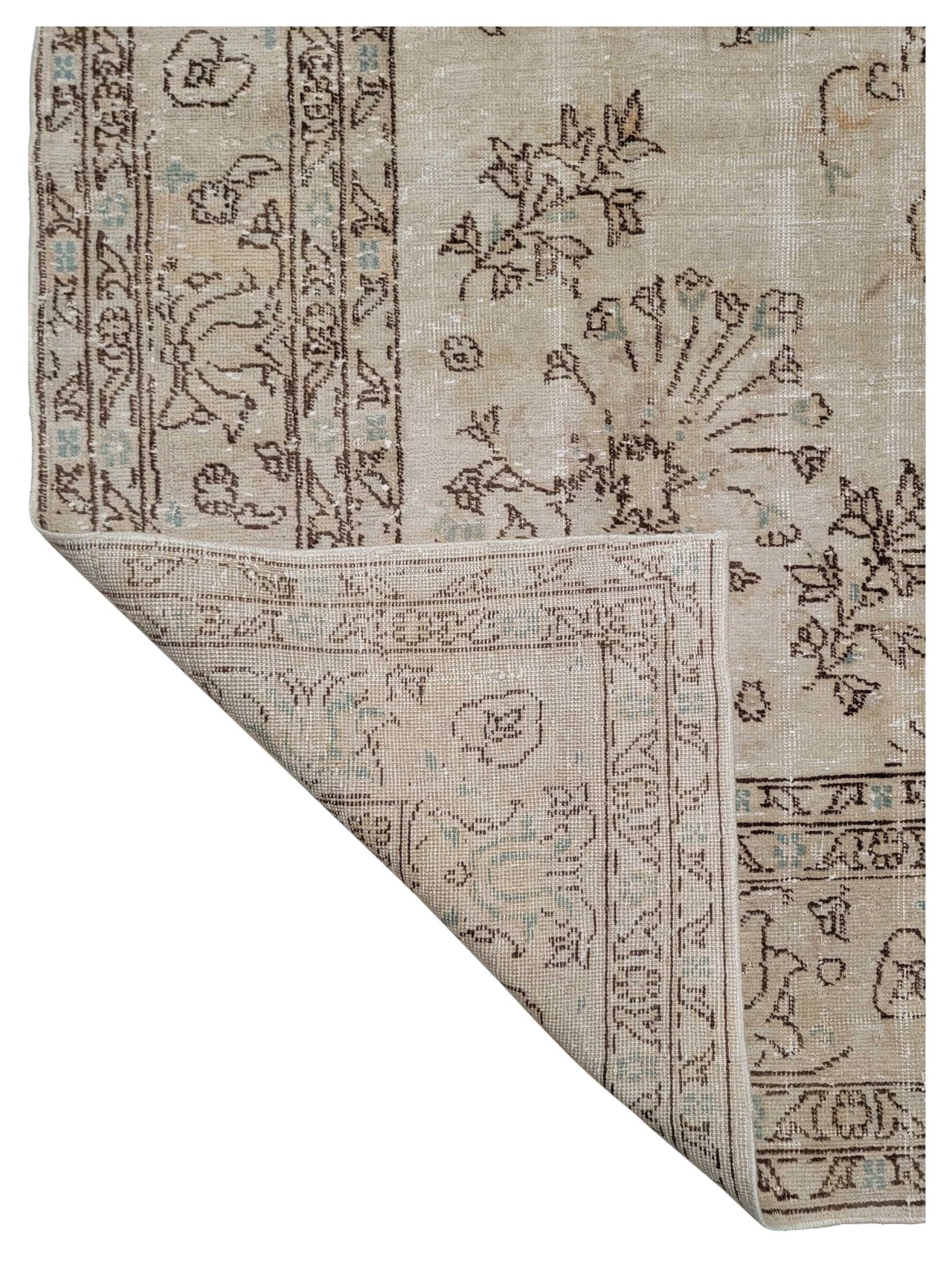 Artisan Angelina Beige Vintage Knotted Rug - Rugs - Artisan - Atlanta Designer Rugs