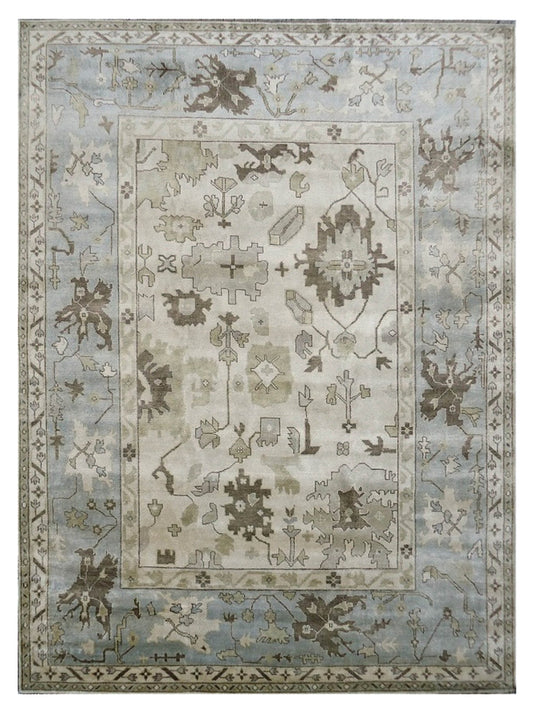 Artisan Emma Ivory Lt.Blue Traditional Knotted Rug - Rugs - Artisan - Atlanta Designer Rugs