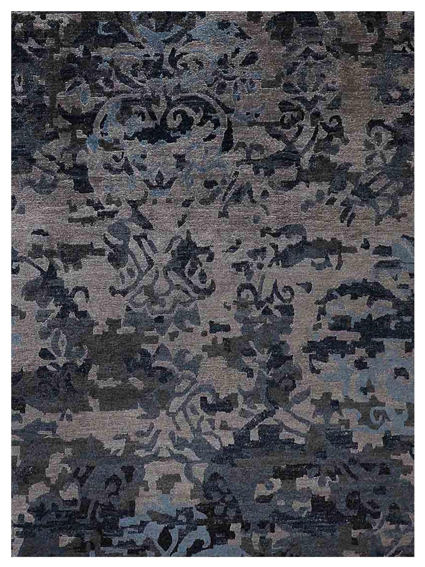 Artisan Mary Blue Contemporary Knotted Rug - Rugs - Artisan - Atlanta Designer Rugs