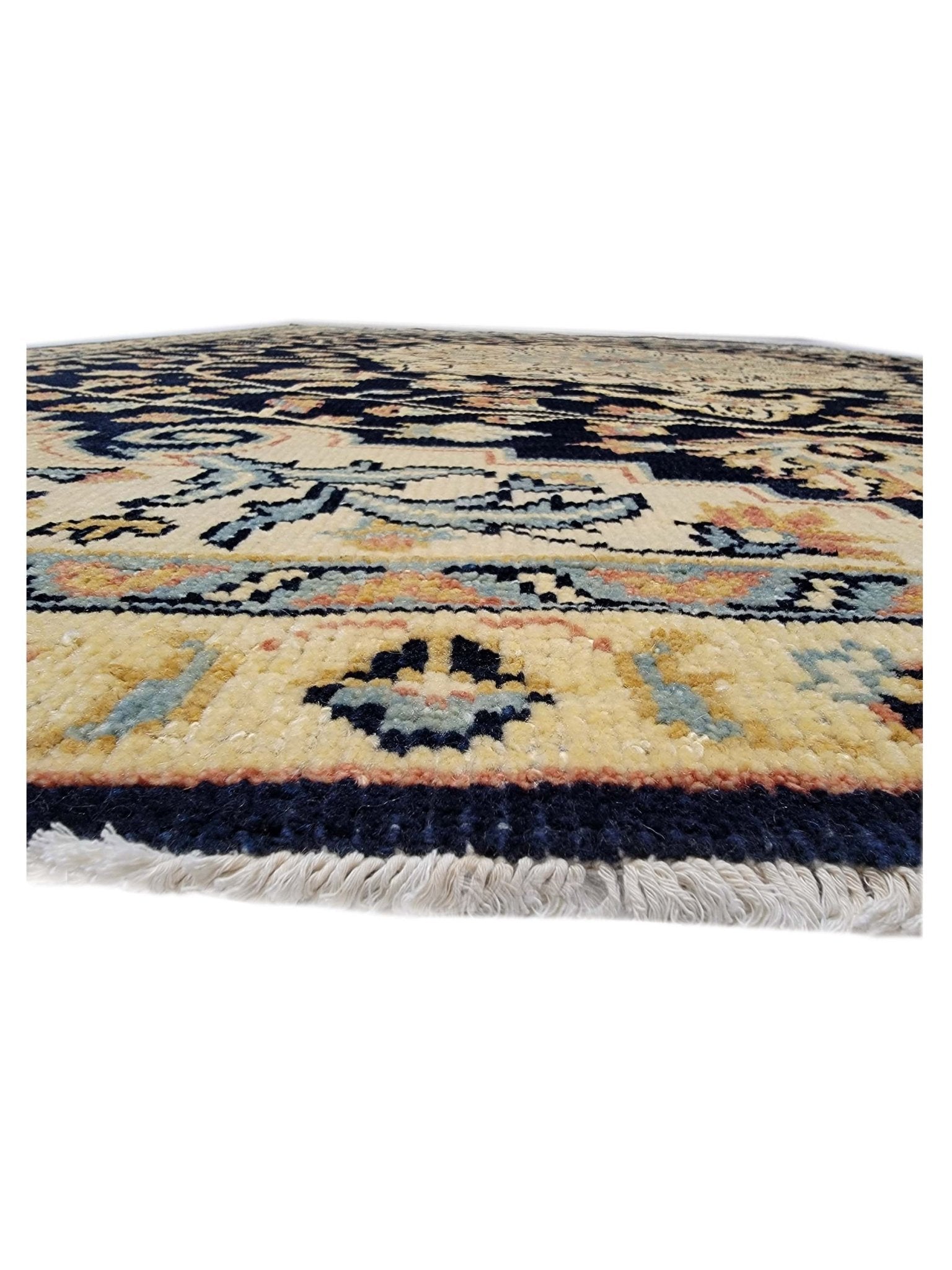 Artisan Aimee Navy Gold Traditional Knotted Rug - Rugs - Artisan - Atlanta Designer Rugs