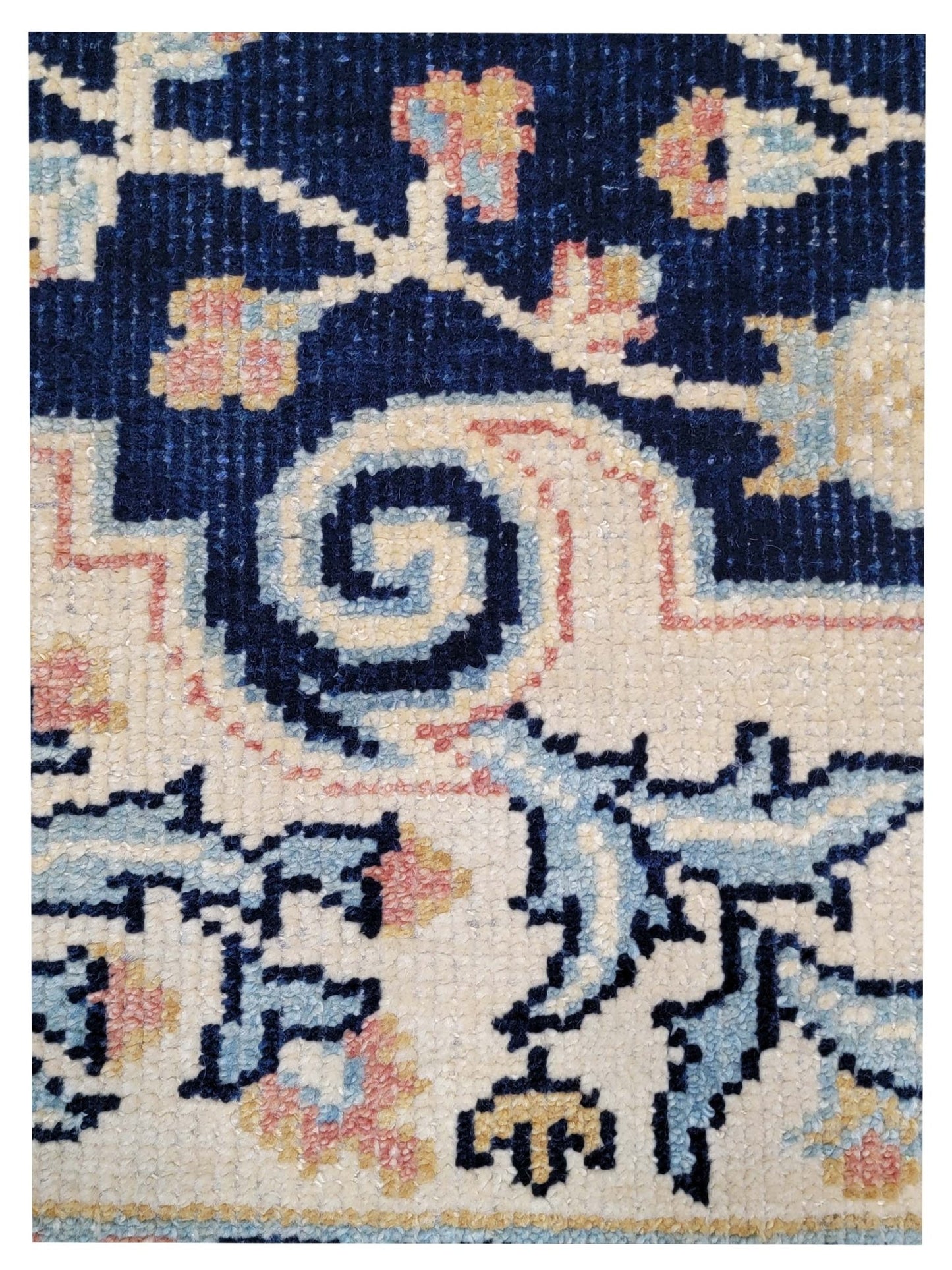 Artisan Aimee Navy Gold Traditional Knotted Rug - Rugs - Artisan - Atlanta Designer Rugs