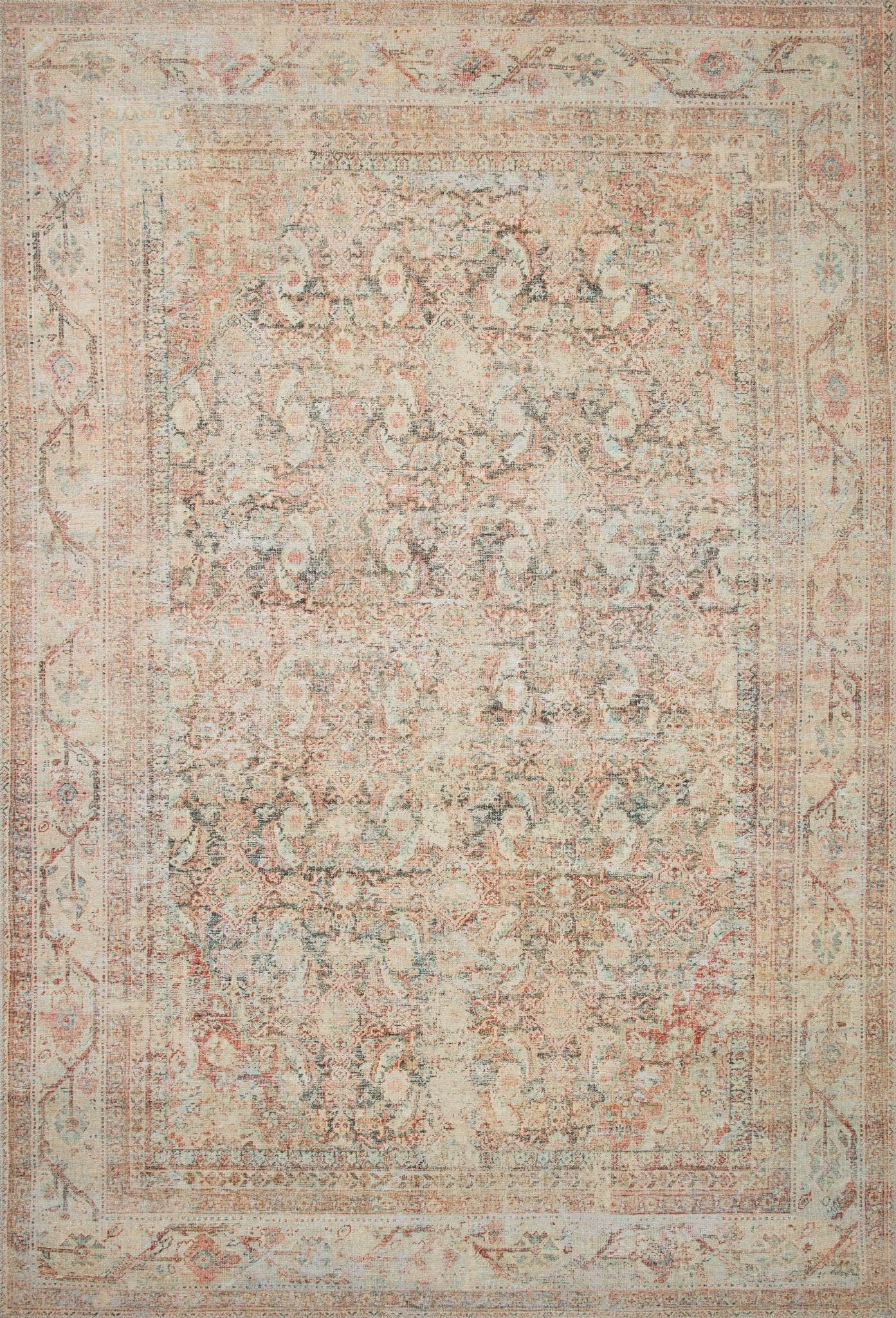 Loloi II Adrian ADR - 01 Natural Apricot Traditional Power Loomed Rug - Rugs - Loloi II - Atlanta Designer Rugs