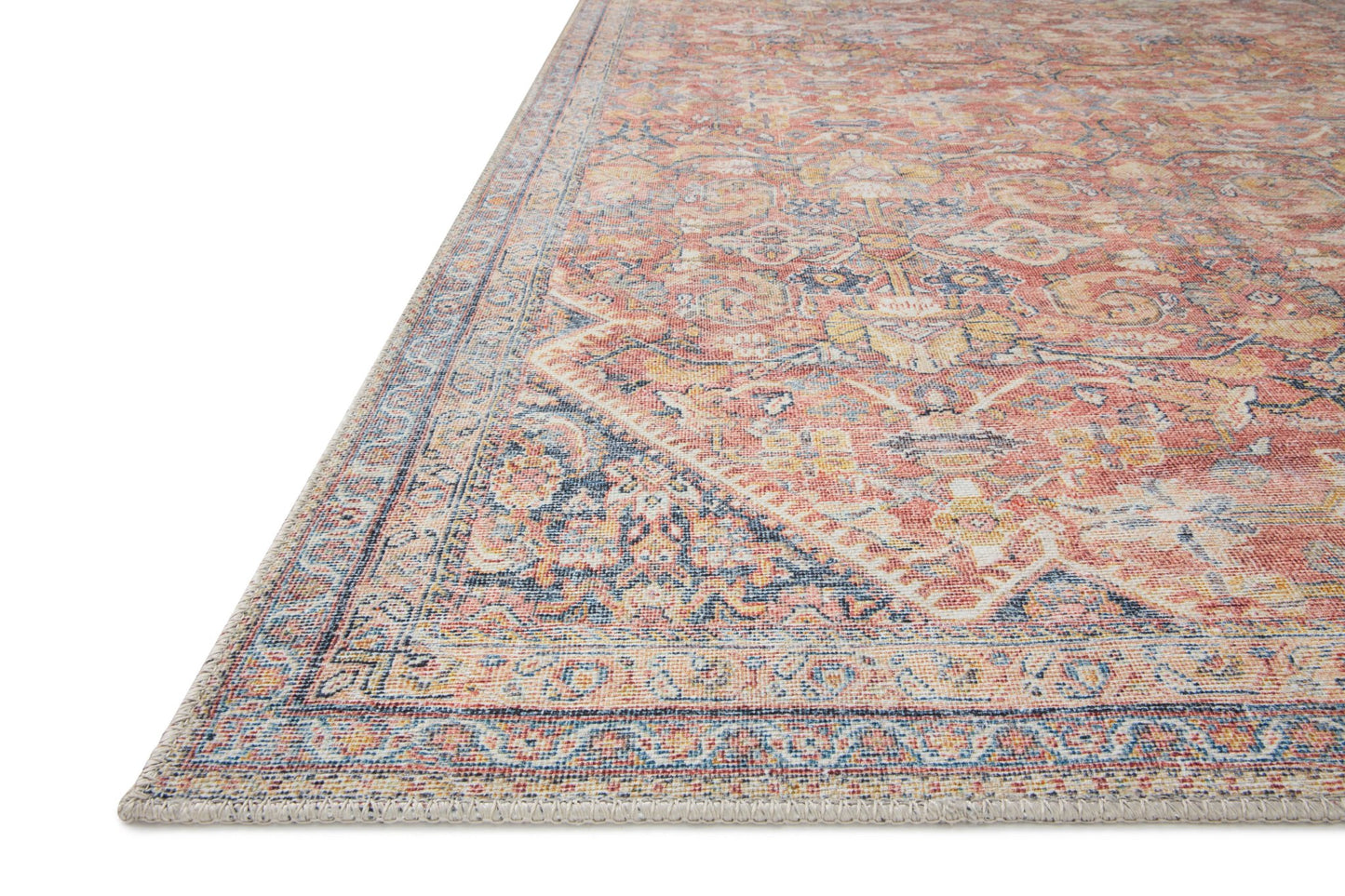 Loloi II Adrian ADR - 02 Rust Denim Traditional Power Loomed Rug - Rugs - Loloi II - Atlanta Designer Rugs