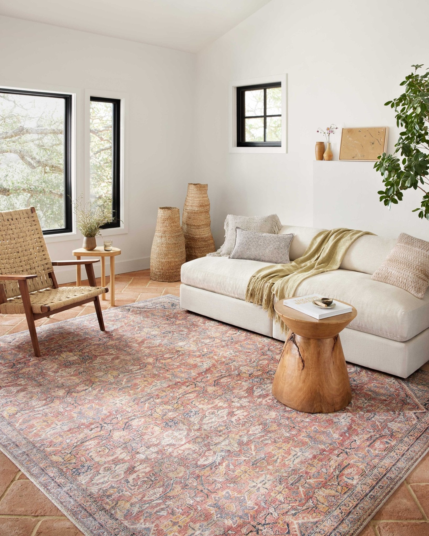 Loloi II Adrian ADR - 02 Rust Denim Traditional Power Loomed Rug - Rugs - Loloi II - Atlanta Designer Rugs