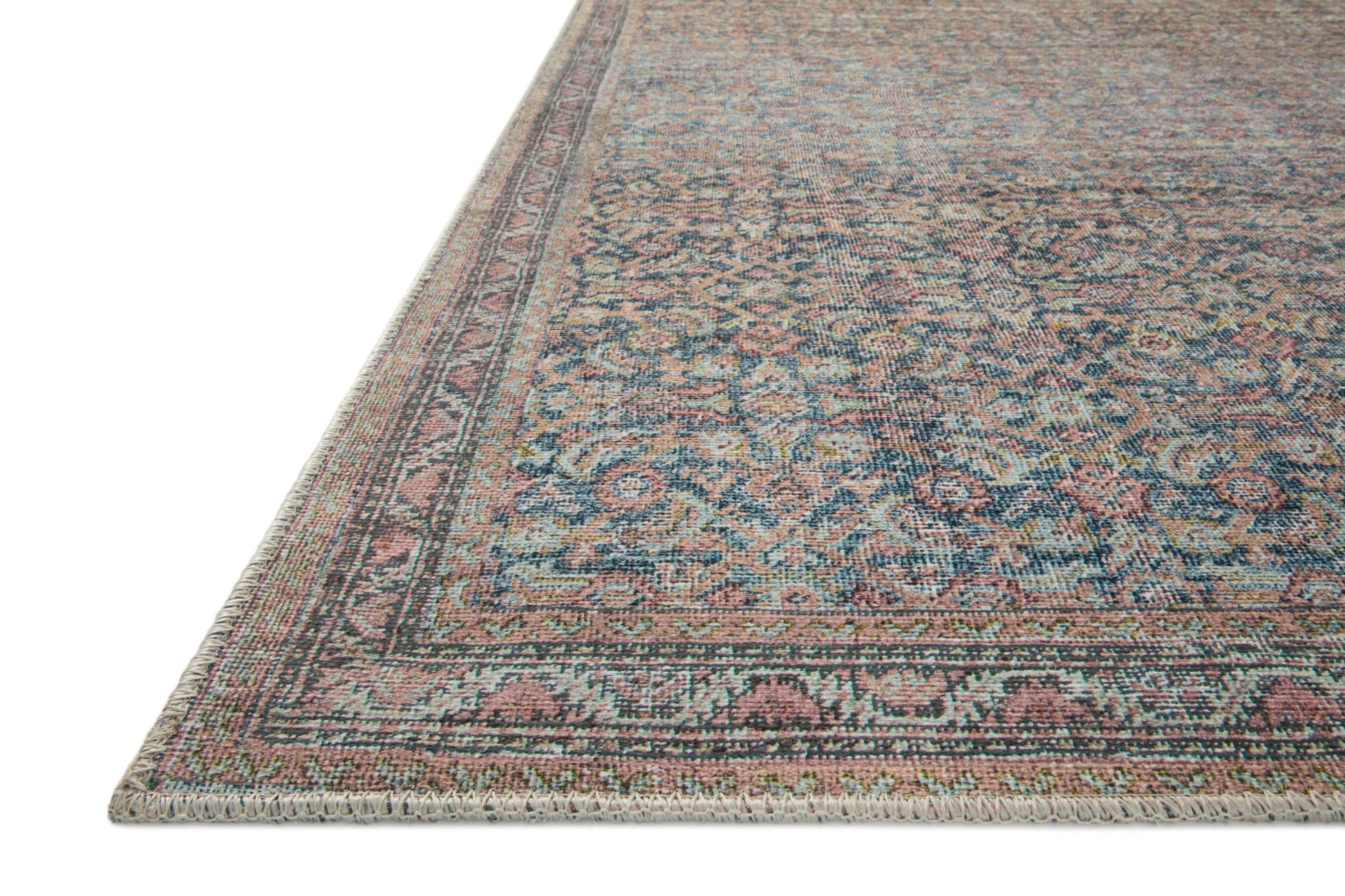 Loloi II Adrian ADR - 04 Denim Multi Traditional Power Loomed Rug - Rugs - Loloi II - Atlanta Designer Rugs