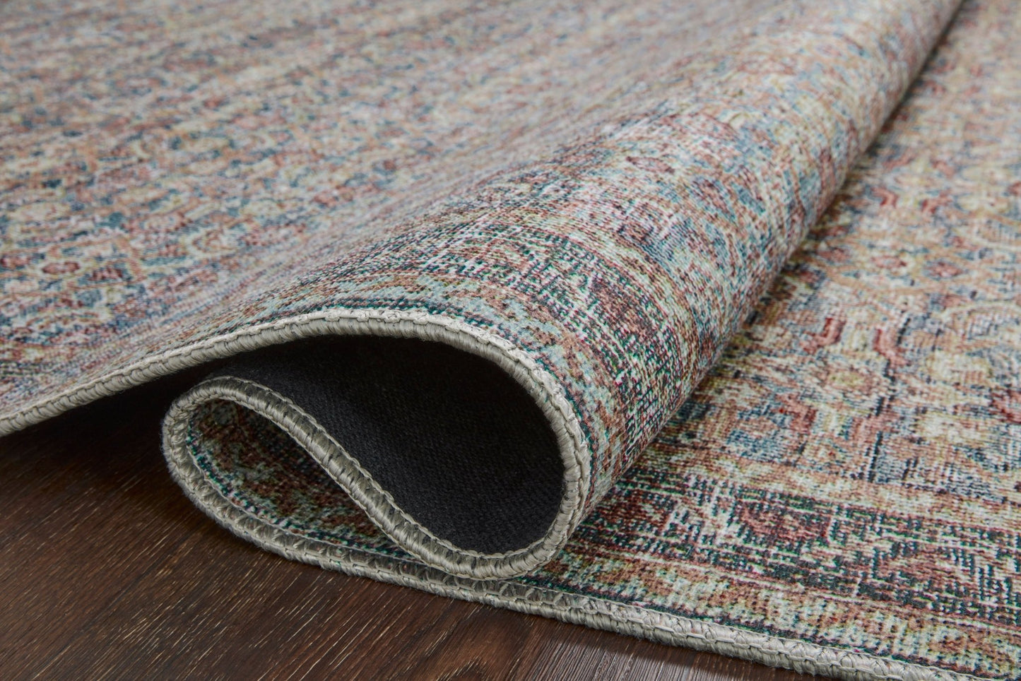 Loloi II Adrian ADR - 04 Denim Multi Traditional Power Loomed Rug - Rugs - Loloi II - Atlanta Designer Rugs