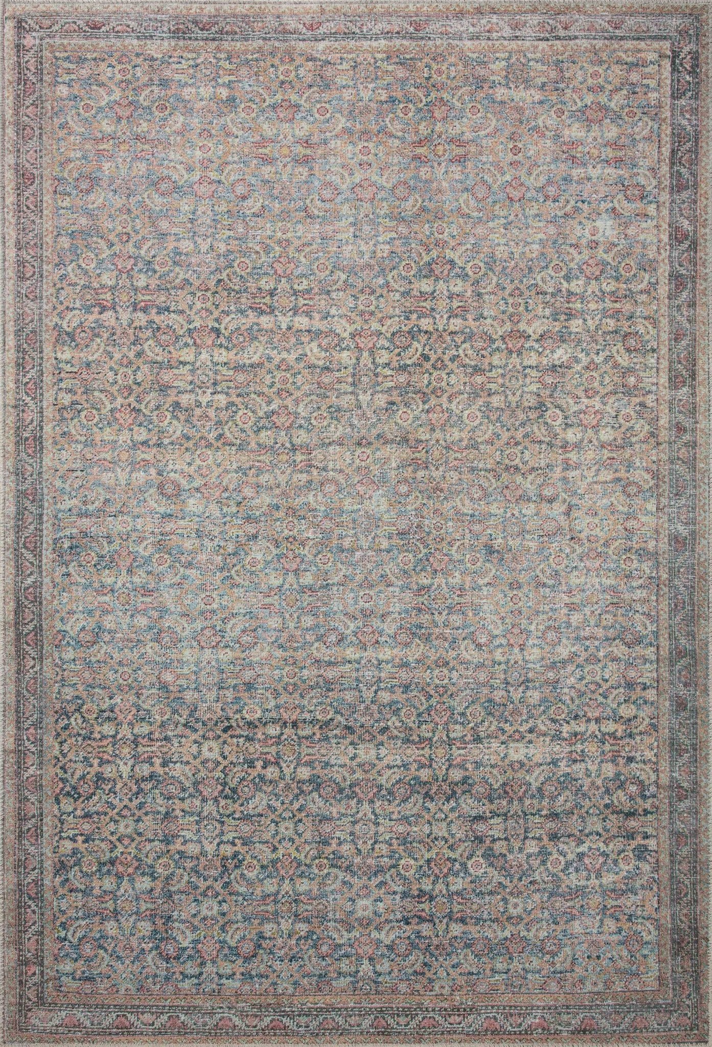 Loloi II Adrian ADR - 04 Denim Multi Traditional Power Loomed Rug - Rugs - Loloi II - Atlanta Designer Rugs