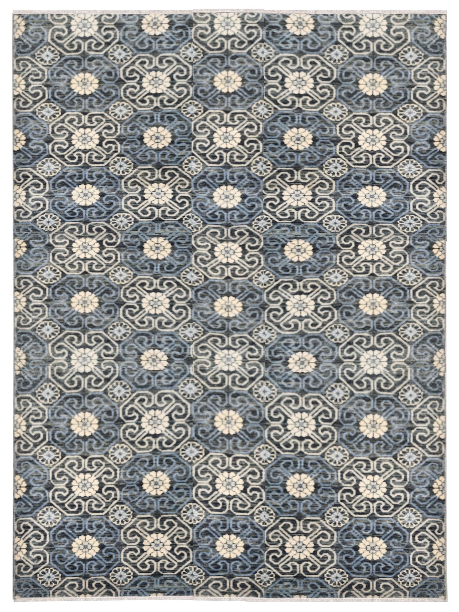 Artisan Amanda Grey Beige Traditional Knotted Rug - Rugs - Artisan - Atlanta Designer Rugs