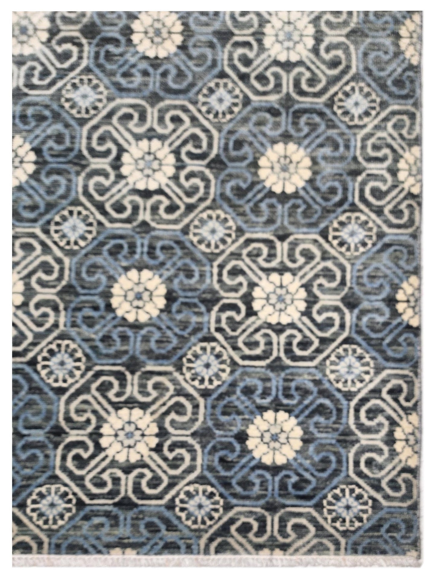 Artisan Amanda Grey Beige Traditional Knotted Rug - Rugs - Artisan - Atlanta Designer Rugs