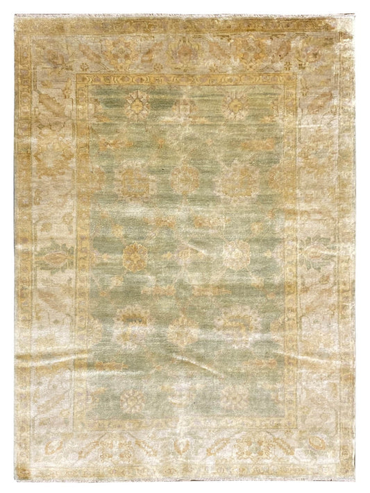 Artisan Uma Lt.Green Ivory Traditional Knotted Rug - Rugs - Artisan - Atlanta Designer Rugs