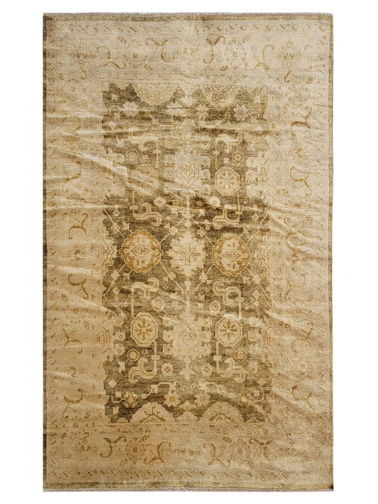 Artisan Uma Brown Beige Traditional Knotted Rug - Rugs - Artisan - Atlanta Designer Rugs