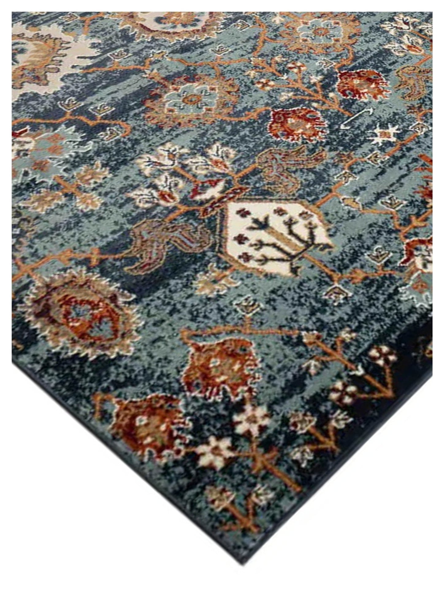 Limited Lizzo LA - 860 Teal Blue Traditional Machinemade Rug - Rugs - Limited - Atlanta Designer Rugs