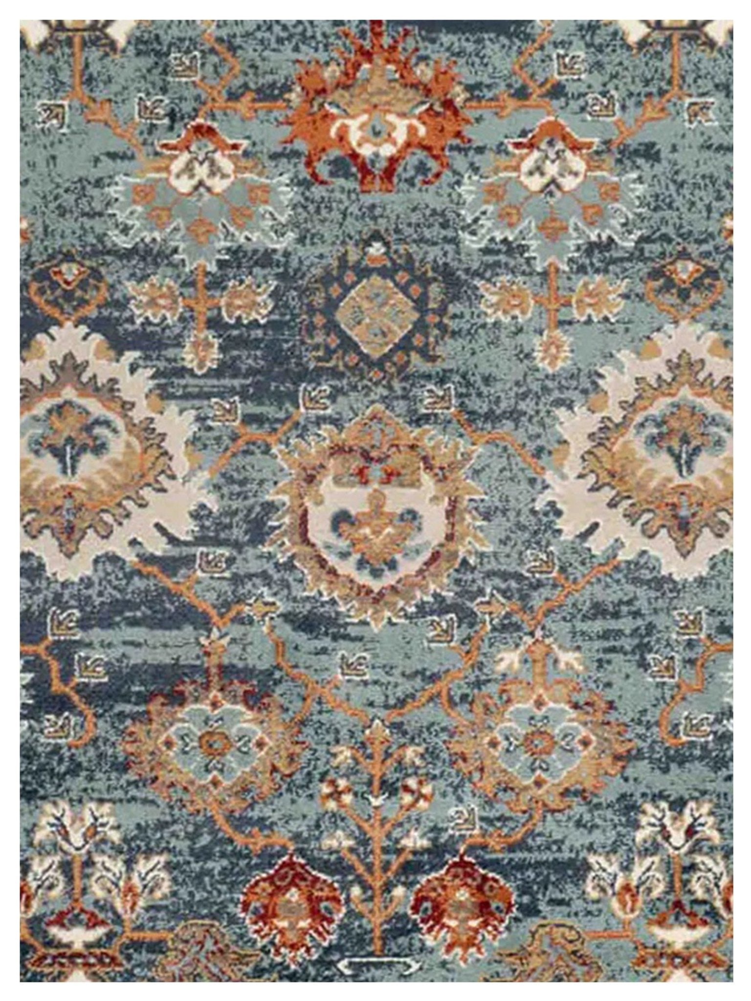 Limited Lizzo LA - 860 Teal Blue Traditional Machinemade Rug - Rugs - Limited - Atlanta Designer Rugs