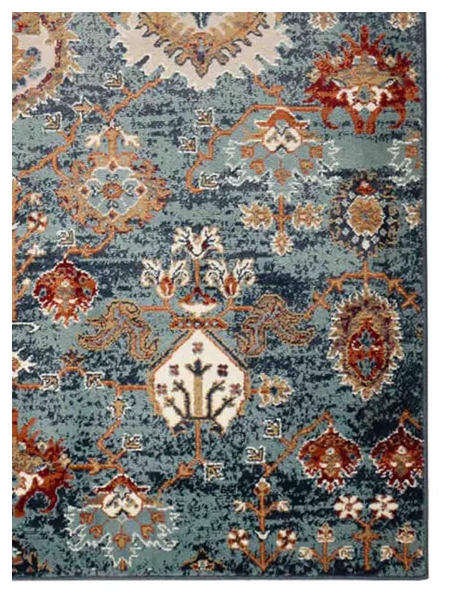 Limited Lizzo LA - 860 Teal Blue Traditional Machinemade Rug - Rugs - Limited - Atlanta Designer Rugs