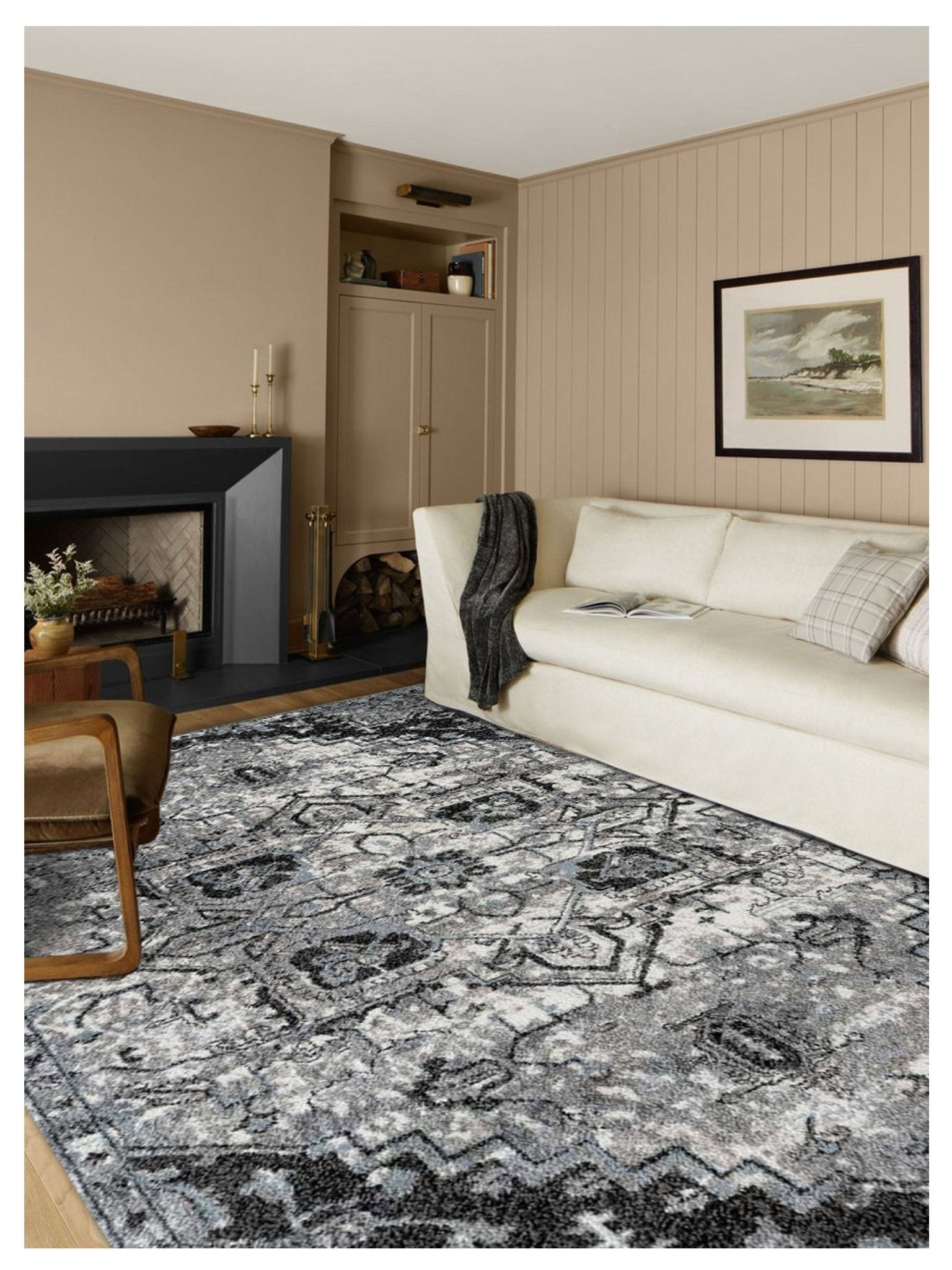 Limited Tatiana TU - 102 IVORY GRAY Traditional Machinemade Rug - Rugs - Limited - Atlanta Designer Rugs