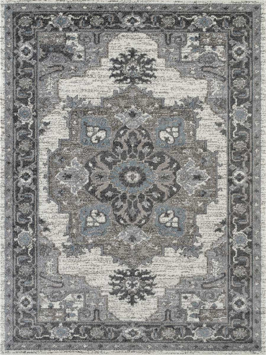 Limited Tatiana TU - 111 IVORY STONE GRAY Traditional Machinemade Rug - Rugs - Limited - Atlanta Designer Rugs