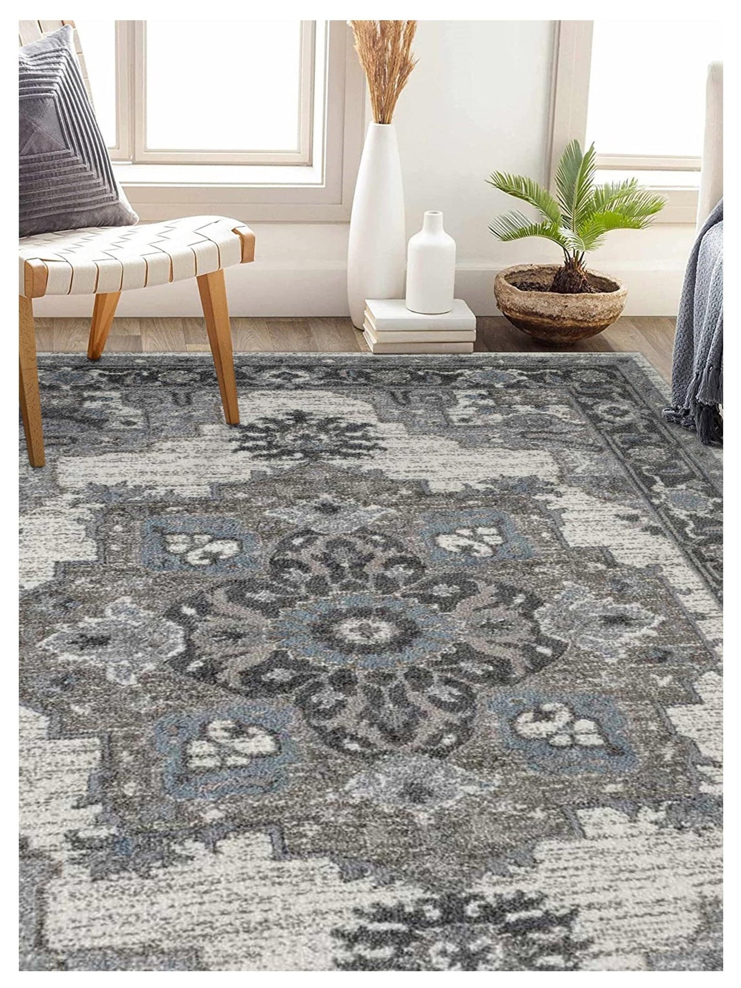 Limited Tatiana TU - 111 IVORY STONE GRAY Traditional Machinemade Rug - Rugs - Limited - Atlanta Designer Rugs