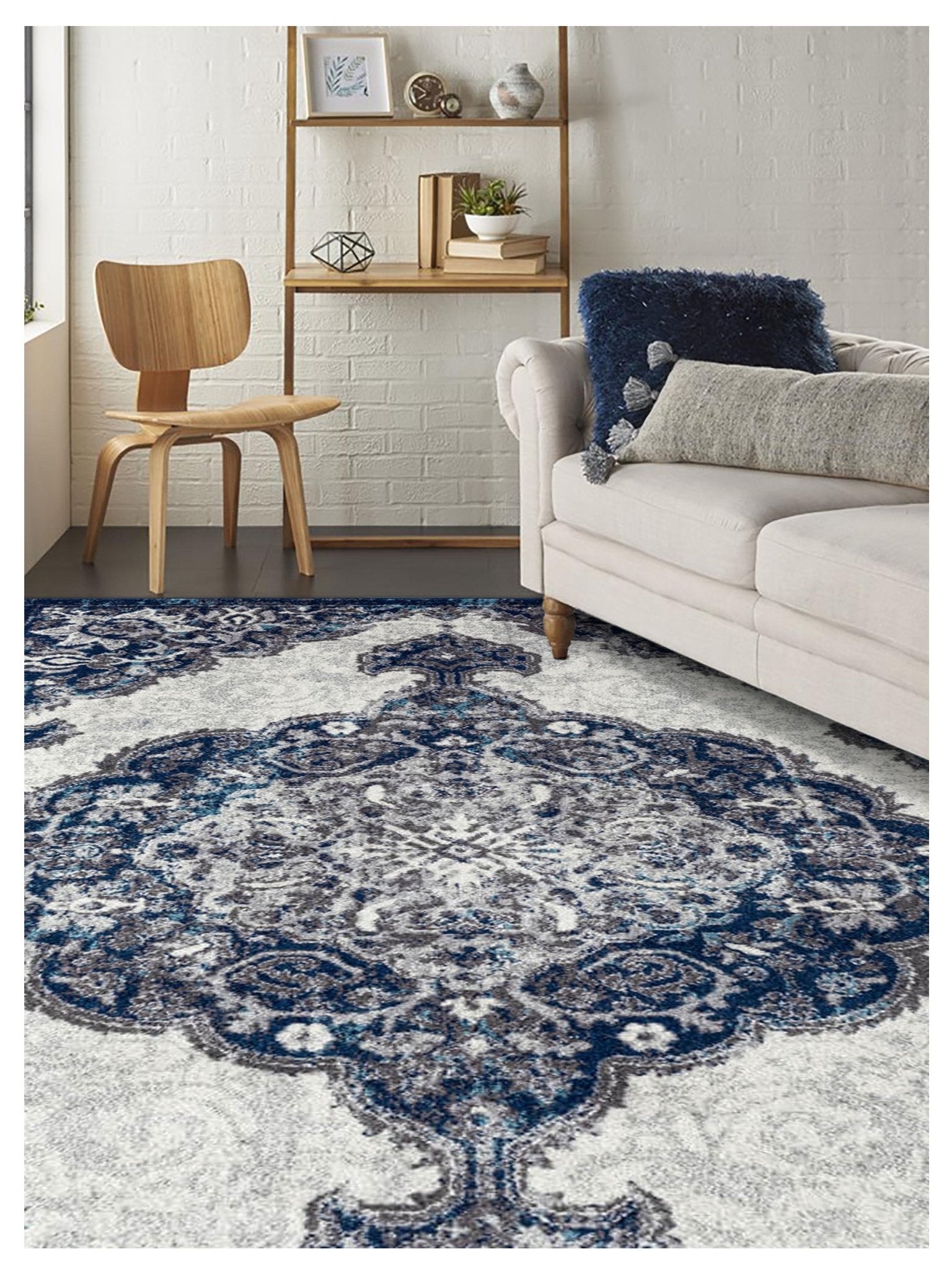 Limited Tatiana TU - 109 IVORY NAVY Traditional Machinemade Rug - Rugs - Limited - Atlanta Designer Rugs