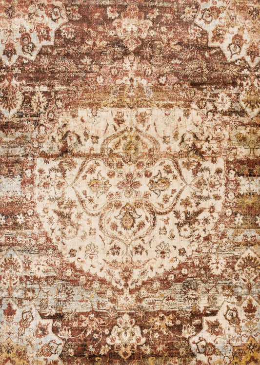 Loloi ANASTASIA AF - 06 Rust Ivory Transitional Power Loomed Rug - Rugs - Loloi - Atlanta Designer Rugs