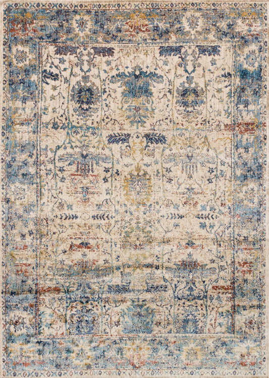 Loloi ANASTASIA AF - 07 Sand Lt. Blue Transitional Power Loomed Rug - Rugs - Loloi - Atlanta Designer Rugs