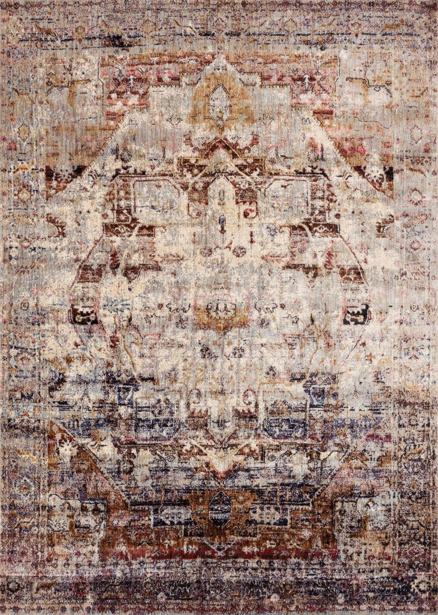 Loloi ANASTASIA AF - 08 Slate Multi Transitional Power Loomed Rug - Rugs - Loloi - Atlanta Designer Rugs