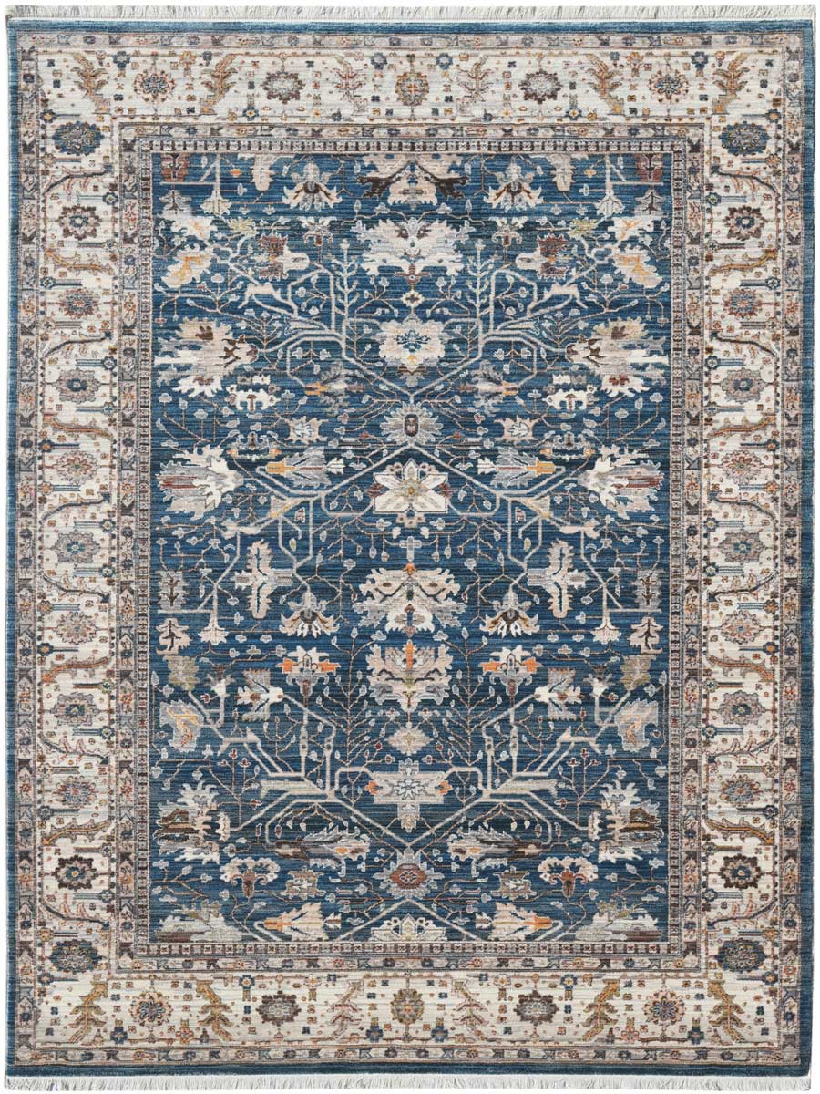 Limited Dolly DA - 205 NAVY BLUE IVORY Traditional Machinemade Rug - Rugs - Limited - Atlanta Designer Rugs