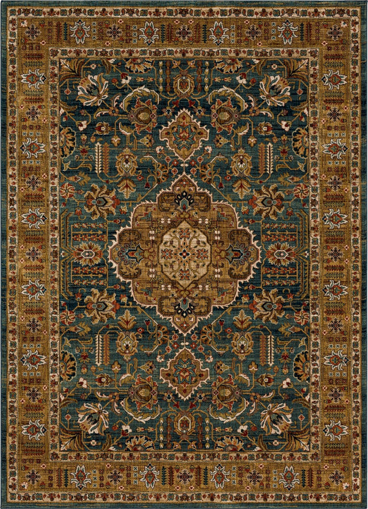 Karastan Spice Market 90933 Aquamarine Traditional Machinemade Rug - Rugs - Karastan - Atlanta Designer Rugs