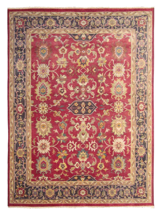 Artisan Helena Red Charcoal Traditional Knotted Rug - Rugs - Artisan - Atlanta Designer Rugs