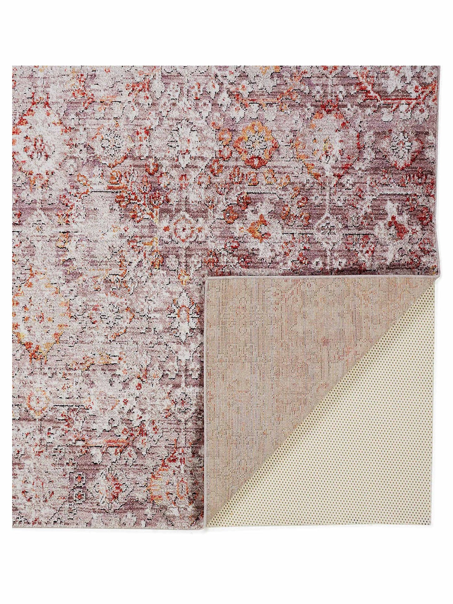 Feizy Armant 3946F Pink Gray Transitional Machine Woven Rug