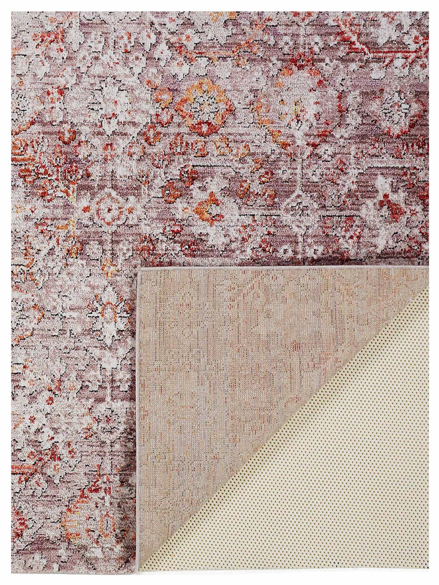 Feizy Armant 3946F Pink Gray Transitional Machine Woven Rug