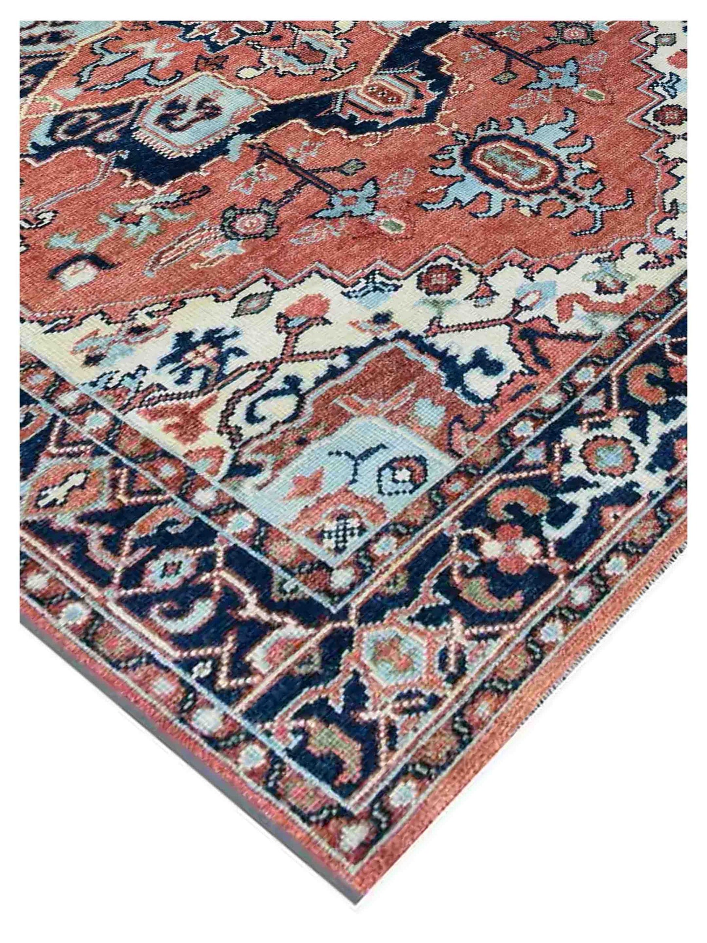 Artisan Aimee  Rust Black Traditional Knotted Rug