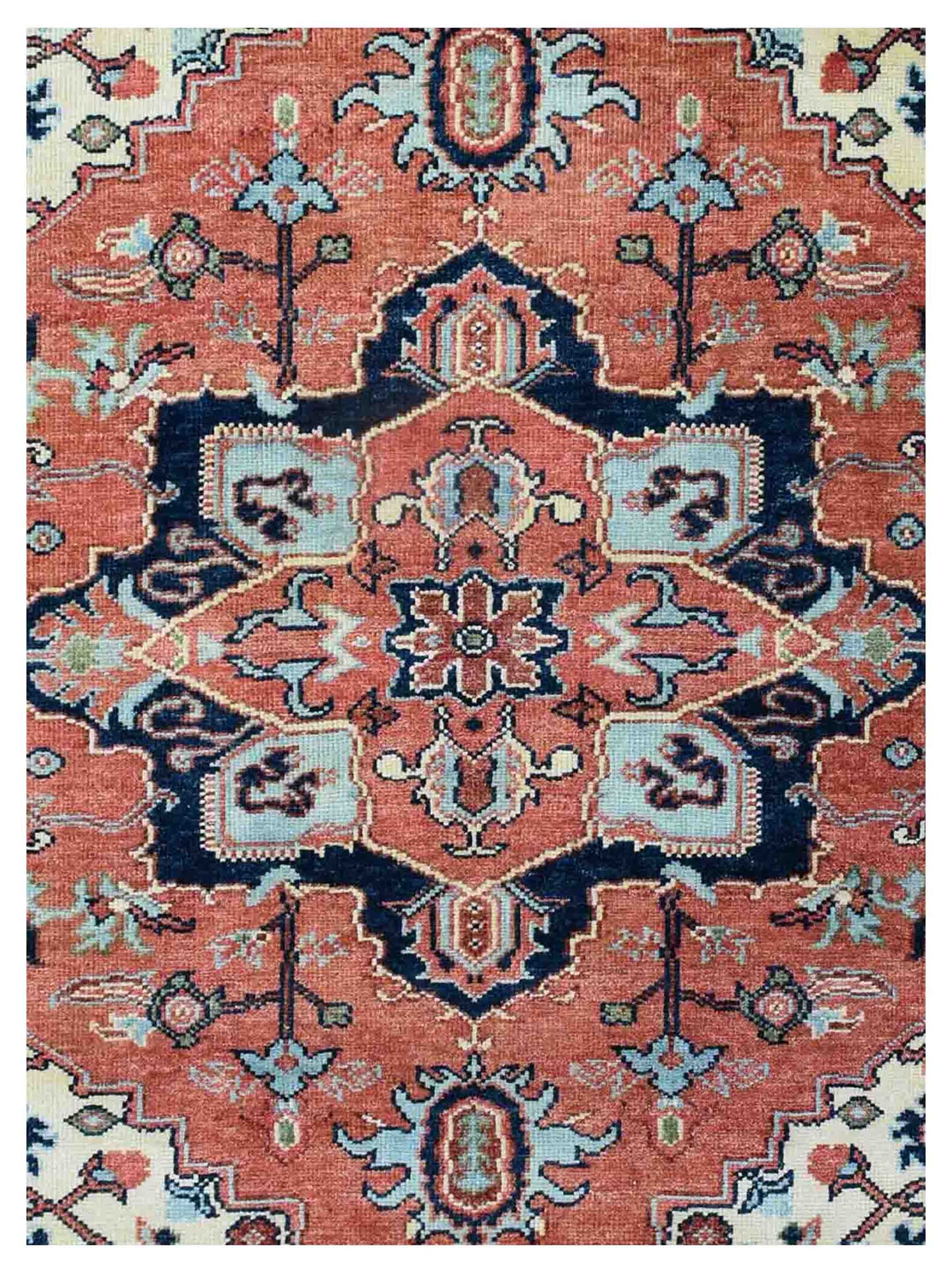 Artisan Aimee  Rust Black Traditional Knotted Rug