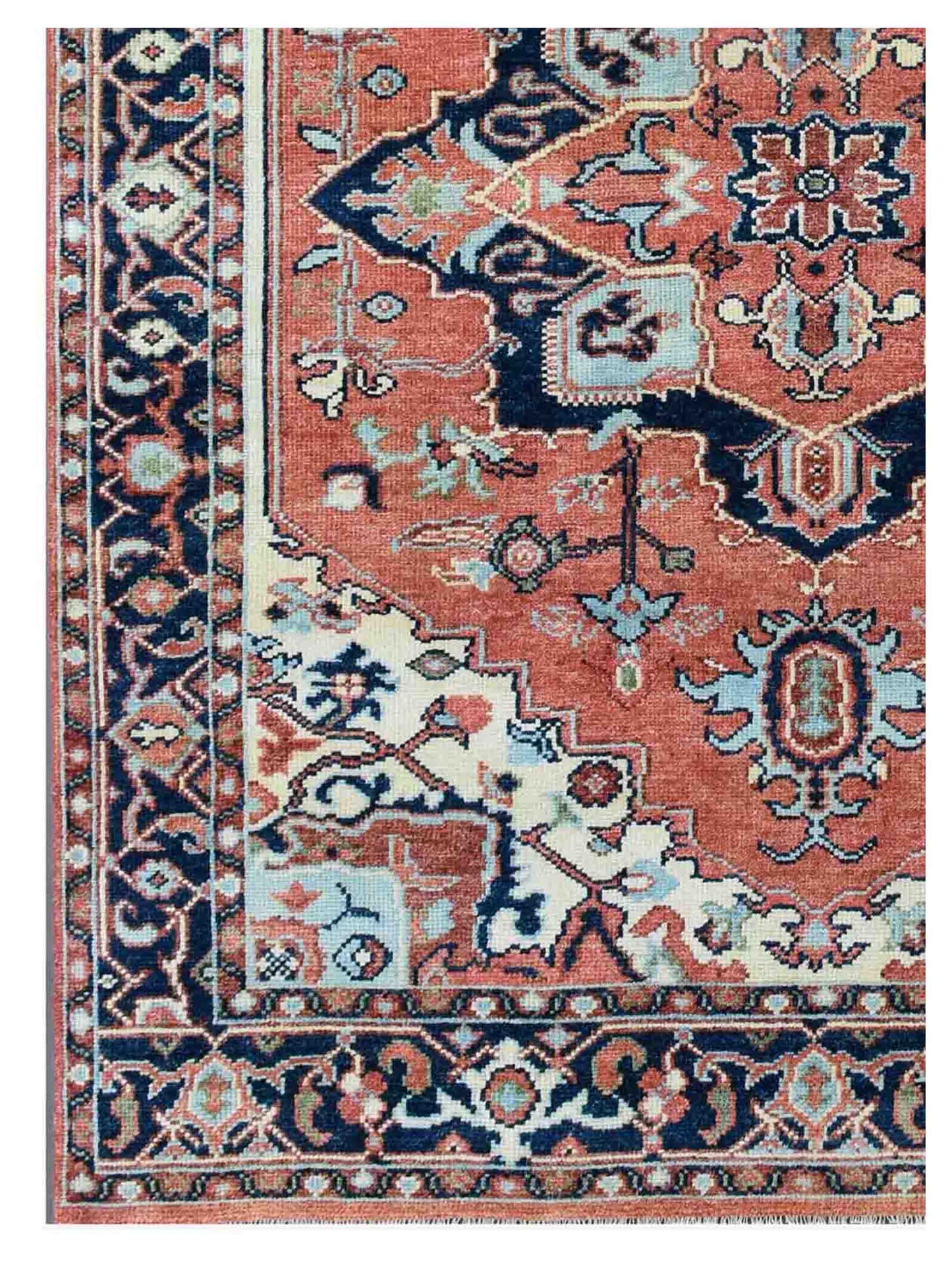 Artisan Aimee  Rust Black Traditional Knotted Rug