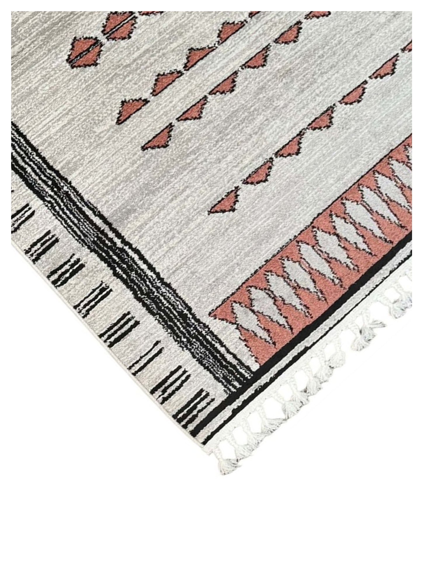 Artisan Stana  White Red  Machinemade Rug